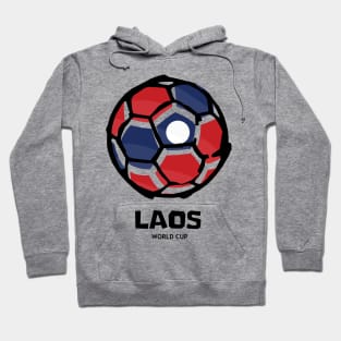 Laos Football Country Flag Hoodie